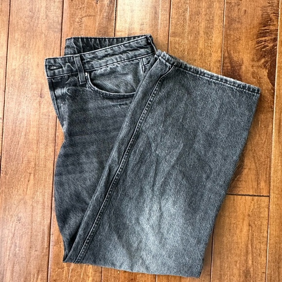 H&M Baggy Wide Low Jeans in Dark Gray Size 6 - Picture 3 of 5